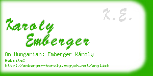karoly emberger business card